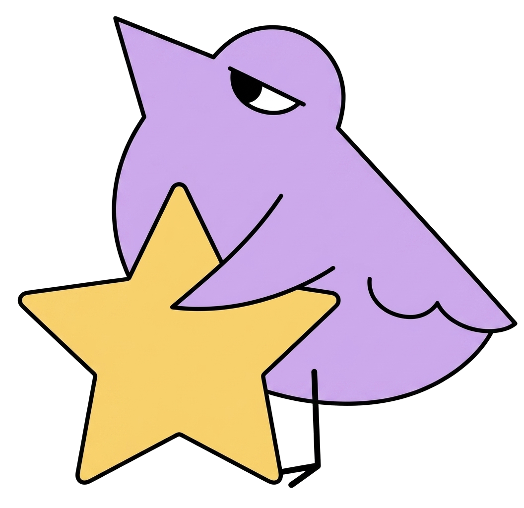 Pajarito con estrella